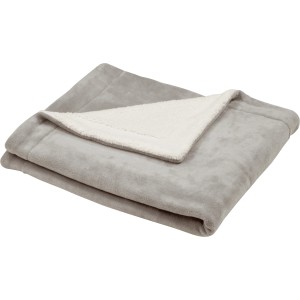 Odeja iz flisa Sherpa 130 cm x 150 cm Svetlo siva