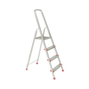 Alve Aluminijasta lestev enostranska 4 stopnice do 120 kg