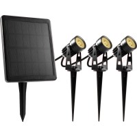 Komplet solarnih žarometov Črni prosojni 3-delni