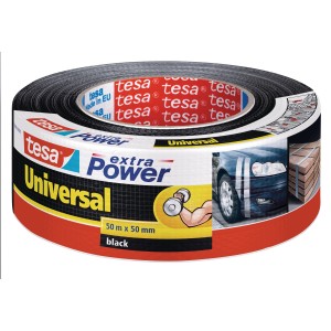 Tesa Lepilni trak Extra Power Universal Črne barve 50 m x 50 mm
