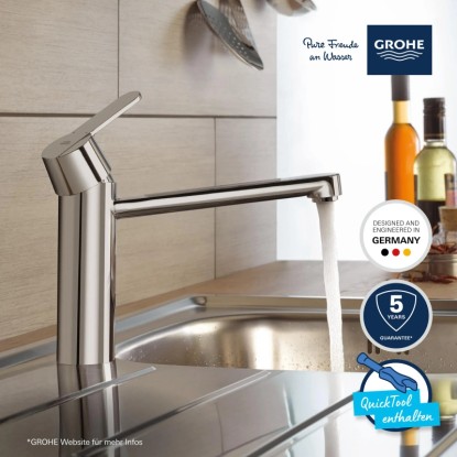 Grohe Kuhinjska armatura Get z vrtljivo cevnim izlivom kromirana