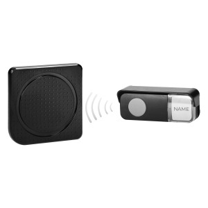 Orno Brezžični zvonec Togi AC 230 V do 200 m črn