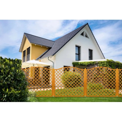Element ograje za zasebnost Pergola barva pinije 180 cm x 120 cm FSC