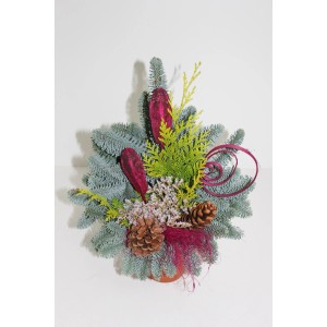 Nagrobni aranžma iz suhega cvetja