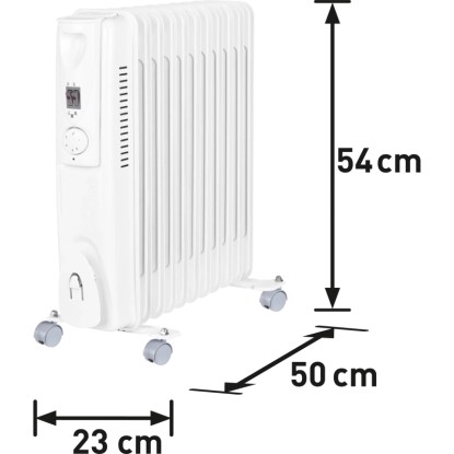 Električni radiator Grena bela 2.500 W oljni grelnik