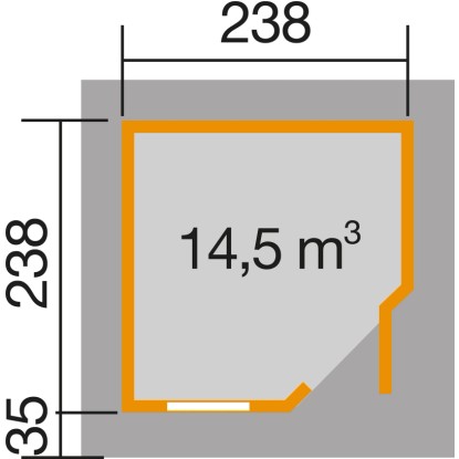 Weka Lesena vrtna hiška Comfort 213 Plus Vel. 1 Neobdelana 5,7 m²