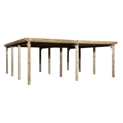 Weka Avtomobilski nadstrešek  618 Vel. 2 s strešnimi ploščami iz PVC 603 x 612cm