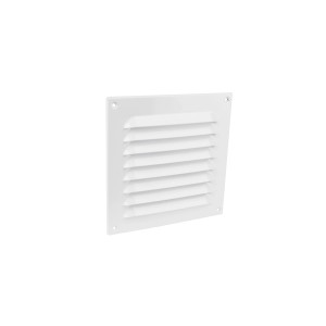 Pokrivna rešetka aluminij 250 mm x 250 mm bela