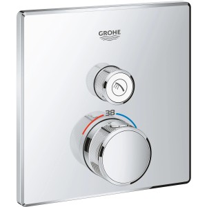 Grohe Termostat Grohtherm SmartControl z 1 zapornim ventilom krom oglat