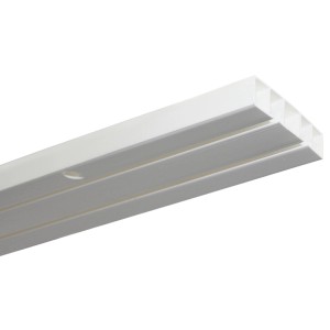 Gardinia Zavesno vodilo 2-kanalno Slim Line belo 210 cm