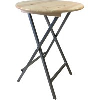 Visoka barska miza Ø 78 cm zložljiva