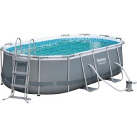Bestway Bazen Steel Pro Max GS 427 x 250 x 100 cm ovalen siv
