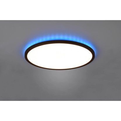 Reality Stropna LED-svetilka Aureo 1-plamenska črna mat Ø 40 cm