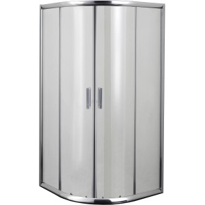 Sanotechnik Polkrožna tuš kabina Serije Q 80 cm x 80 cm x 190 cm krom