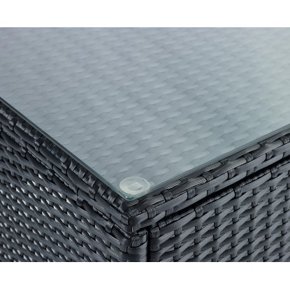 Komplet vrtnega pohištva Canera 4-delni poliratan črne barve