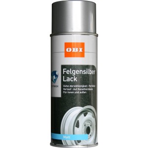 OBI Lak za platišča v spreju srebrni mat 400 ml