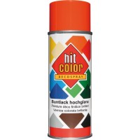 Hitcolor Barvni sprej čiste oranžne barve visoko sijajni 400 ml