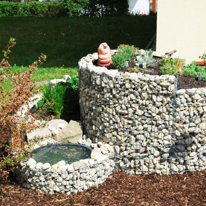 Bellissa Gabione zeliščna spirala Velika 80 cm x 200 cm x 150 cm