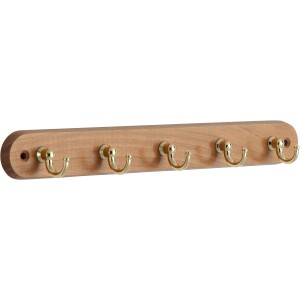 Siro letev za ključe, kovina, hrast, medenina, dolžina 300 mm, 5 kavljev FSC®