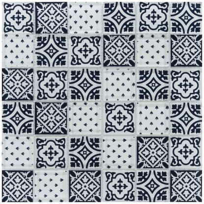 Mozaik Steklo Retro Indigo 30 cm x 30 cm