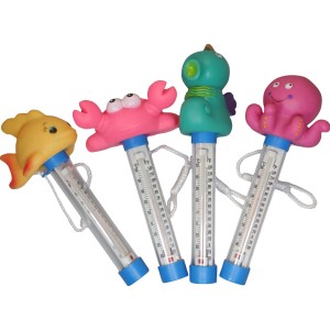 Bazenski termometer s 4 različnimi živalskimi nastavki