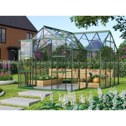 Vitavia rastlinjak Sirius ESG 3 mm Smaragden 13 m² s temeljem