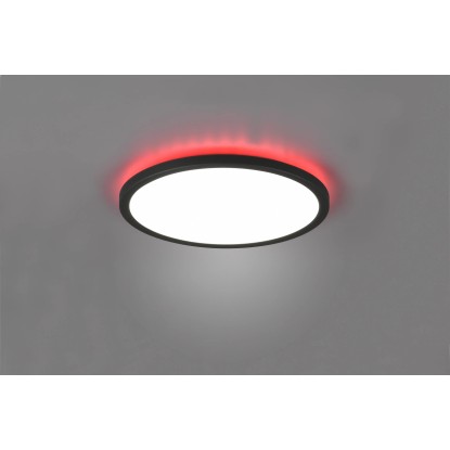 Reality Stropna LED-svetilka Aureo 1-plamenska črna mat Ø 29 cm