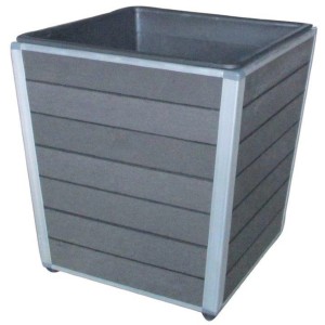 Korito za rastline iz WPC Monaco 27 cm x 27 cm x 28 cm antracitno