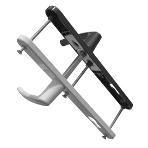 Garnitura kljuke za vrata aluminij bela antracit 92 mm