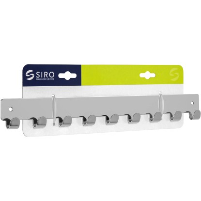 Siro Letvica s kljukicami 1603 kovina krom sijajni dolžina 366 mm 9 kavljev