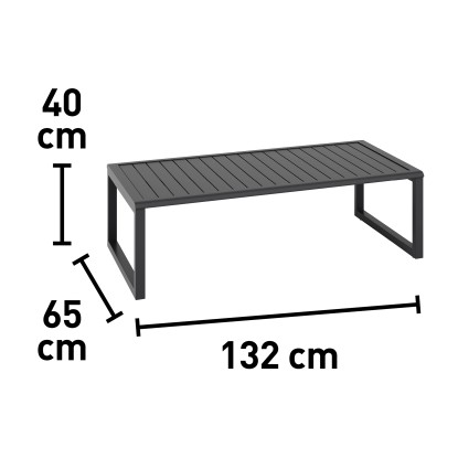 Sedežni in jedilni komplet Tamworth 4-delni aluminij antracitno siva