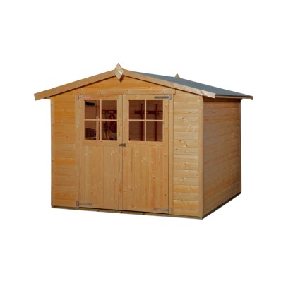 Weka Lesena vrtna hiška PARMA D hrast svetla lazura Š x G: 254 cm x 194 cm
