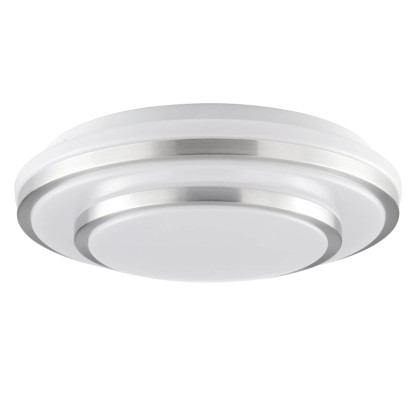 Brilliant LED stropna svetilka Nivaro srebrno-bela Ø 29,3 cm
