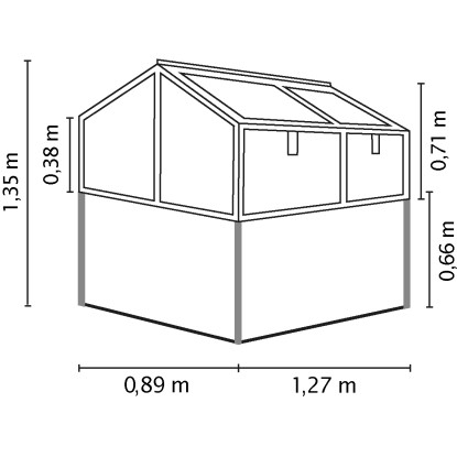 Vitavia visoka topla greda Gamma ESG Črna Š 89 x G 127 x V 135 cm
