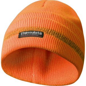 Gebol Pletena kapa z odsevnimi trakovi oranžna