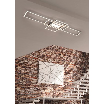 Trio Stropna LED-svetilka Circle 60 W nikelj mat