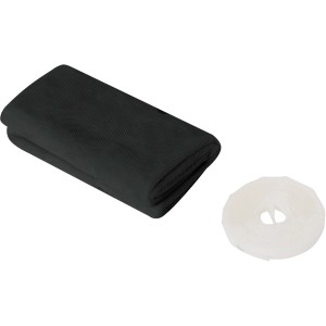 Vrata z mrežo proti mrčesu 2 x 65 cm x 220 cm Črna