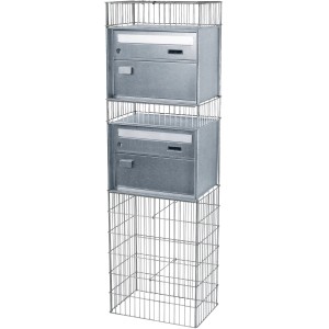 Bellissa Gabionen Poštni nabiralnik Splügen 2 Pocinkan 44x31x145 cm