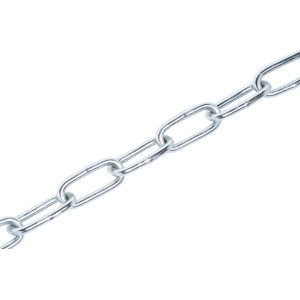 LUX-TOOLS Veriga iz okroglega jekla Z dolgimi členi Pocinkana 7 mm Metrsko blago