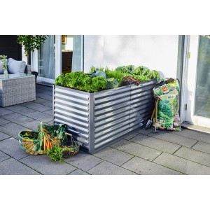 Kovinska visoka greda Anracit 150 cm x 70 cm x 70 cm