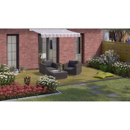 Rebrasta lesena ploščica Zelena tlačno impregnirana 100 cm x 3,6 cm x 100 cm