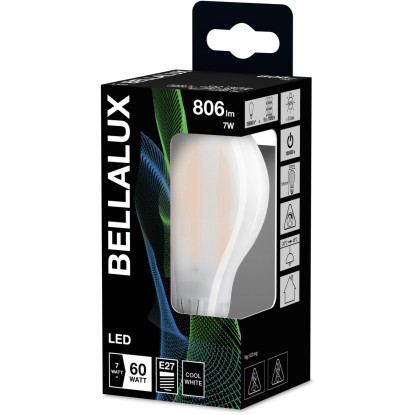 BellaLUX LED-sijalka v obliki klasične žarnice E27/7 W (806 lm) hladno bela