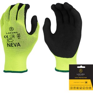 Rokavica z lateks premazom Neva rumena vel. 10