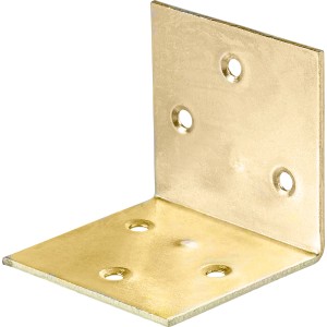 Pločevinasti kotnik rumeno pocinkan 50 mm x 50 mm x 50 mm