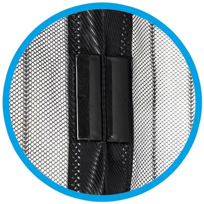 Zavesa z magneti za zaščito pred mrčesom črna