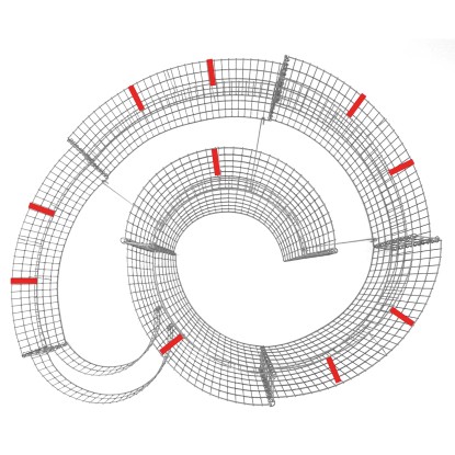Bellissa Gabionen Zeliščna spirala zelena zelišča okrogla pocink. 140x110x80 cm