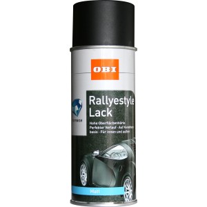 OBI Lak v spreju Rallyestyle črni mat 400 ml