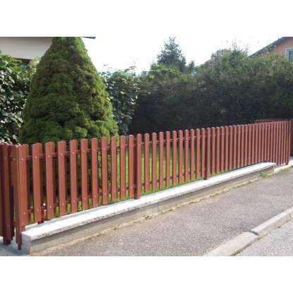 Cortinaplast PVC Ograjna letev polkrožna 78 mm x 21 mm x 800 mm opečnato rdeča