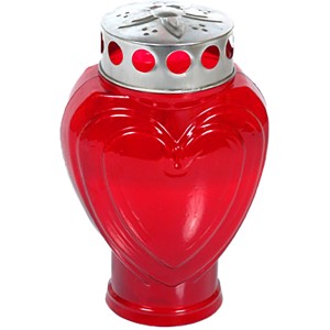 Nagrobna sveča Srce rdeča