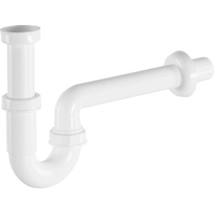 Cevni sifon z nastavljivo cevjo 38,9 mm (G 1 1/4) bel